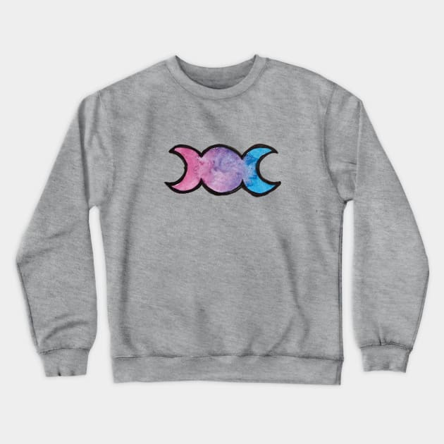 Triple moon Goddess Crewneck Sweatshirt by bubbsnugg